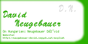 david neugebauer business card